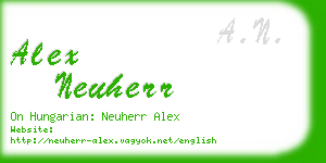 alex neuherr business card